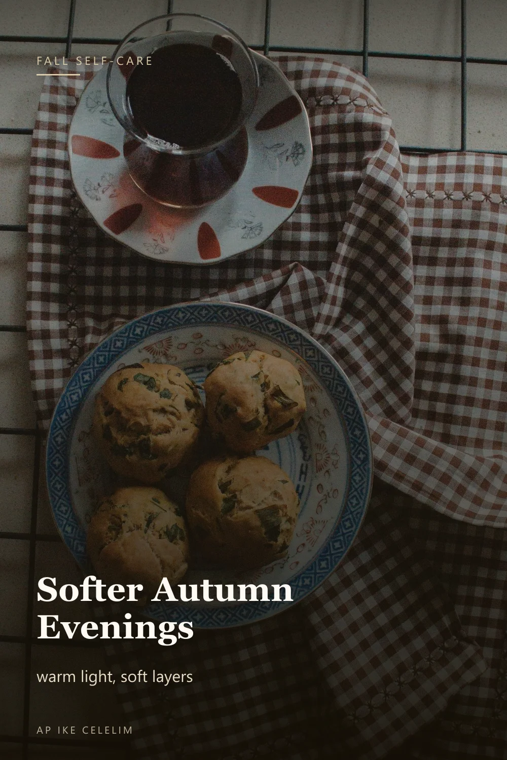 Warm layers, a warm drink and a low-lit autumn evening