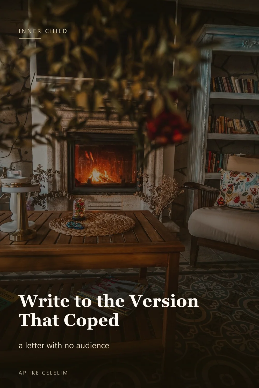 A person writing in a notebook in a quiet room