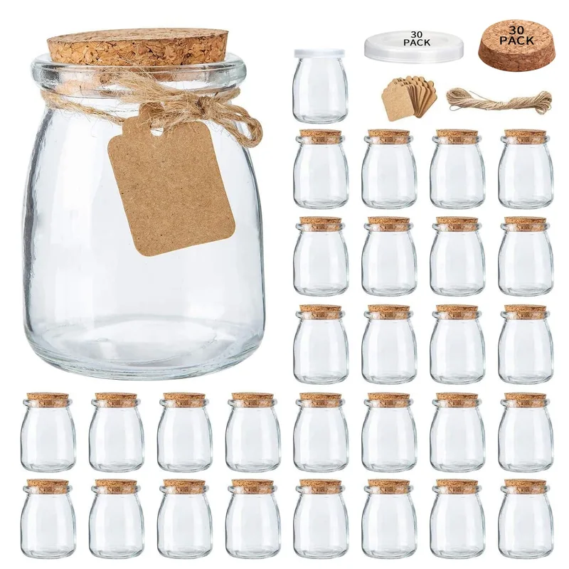 Small glass jar for dried botanicals — suggested tool